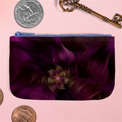 Fractal Pink Lavender Flower Bloom Large Coin Purse by Pakrebo