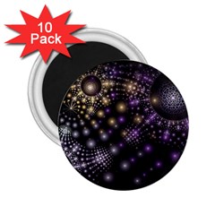 Fractal Spheres Glitter Design 2 25  Magnets (10 Pack)  by Pakrebo