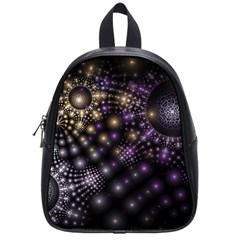 Fractal Spheres Glitter Design School Bag (small) by Pakrebo