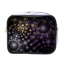 Fractal Spheres Glitter Design Mini Toiletries Bag (one Side) by Pakrebo