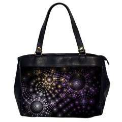 Fractal Spheres Glitter Design Oversize Office Handbag (2 Sides) by Pakrebo