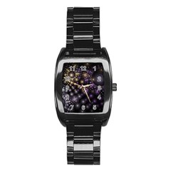 Fractal Spheres Glitter Design Stainless Steel Barrel Watch by Pakrebo