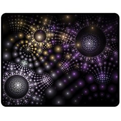 Fractal Spheres Glitter Design Double Sided Fleece Blanket (medium)  by Pakrebo