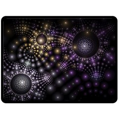 Fractal Spheres Glitter Design Double Sided Fleece Blanket (large)  by Pakrebo