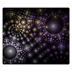 Fractal Spheres Glitter Design Double Sided Flano Blanket (small)  by Pakrebo