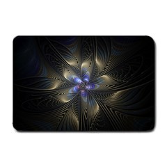 Fractal Blue Abstract Fractal Art Small Doormat  by Pakrebo