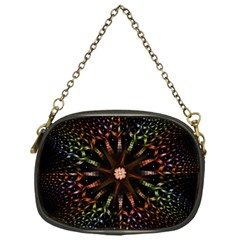 Fractal Colorful Pattern Texture Chain Purse (one Side) by Pakrebo