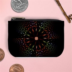 Fractal Colorful Pattern Texture Mini Coin Purse by Pakrebo