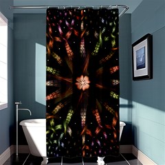 Fractal Colorful Pattern Texture Shower Curtain 36  X 72  (stall)  by Pakrebo