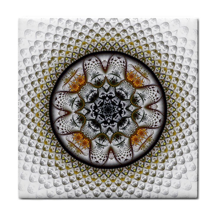 Medallion Fractal Digital Art Tile Coasters