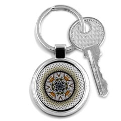 Medallion Fractal Digital Art Key Chain (Round)