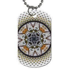 Medallion Fractal Digital Art Dog Tag (one Side) by Pakrebo