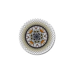 Medallion Fractal Digital Art Golf Ball Marker