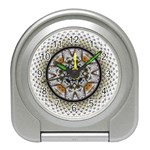 Medallion Fractal Digital Art Travel Alarm Clock Front