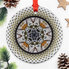 Medallion Fractal Digital Art Round Ornament (Two Sides)