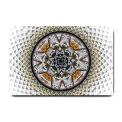 Medallion Fractal Digital Art Small Doormat 