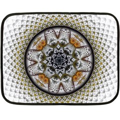 Medallion Fractal Digital Art Fleece Blanket (Mini)