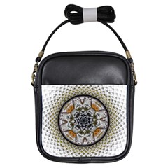 Medallion Fractal Digital Art Girls Sling Bag