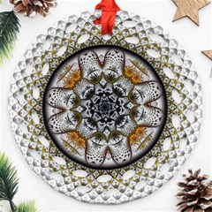 Medallion Fractal Digital Art Ornament (Round Filigree)