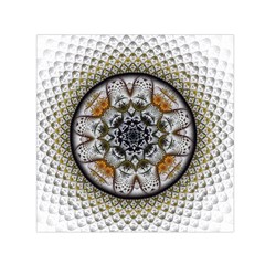 Medallion Fractal Digital Art Small Satin Scarf (Square)