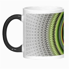 Fractal Mandala White Background Morph Mugs by Pakrebo