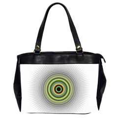 Fractal Mandala White Background Oversize Office Handbag (2 Sides) by Pakrebo