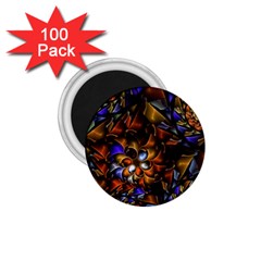 Fractal Spiral Flowers Pattern 1 75  Magnets (100 Pack)  by Pakrebo