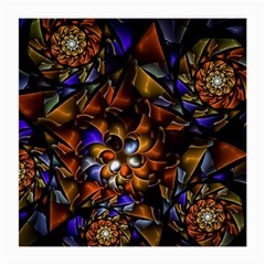 Fractal Spiral Flowers Pattern Medium Glasses Cloth by Pakrebo