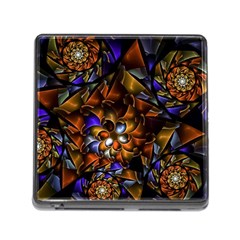 Fractal Spiral Flowers Pattern Memory Card Reader (square 5 Slot) by Pakrebo