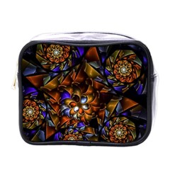 Fractal Spiral Flowers Pattern Mini Toiletries Bag (one Side) by Pakrebo