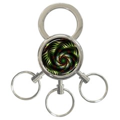 Fractal Christmas Colors Christmas 3-ring Key Chain by Pakrebo