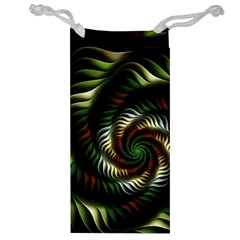 Fractal Christmas Colors Christmas Jewelry Bag by Pakrebo