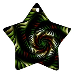 Fractal Christmas Colors Christmas Star Ornament (two Sides) by Pakrebo