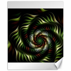 Fractal Christmas Colors Christmas Canvas 11  X 14  by Pakrebo