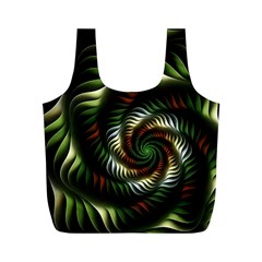 Fractal Christmas Colors Christmas Full Print Recycle Bag (m) by Pakrebo