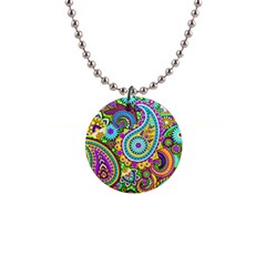 Paisley 5 1  Button Necklace