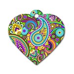 Paisley 5 Dog Tag Heart (Two Sides) Front