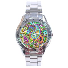 Paisley 5 Stainless Steel Analogue Watch by impacteesstreetwearfive