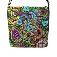 Paisley 5 Flap Closure Messenger Bag (l) by impacteesstreetwearfive