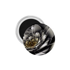 Fractal Silver Flower Bloom Floral 1 75  Magnets by Pakrebo