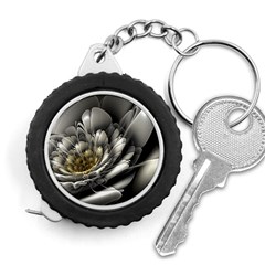 Fractal Silver Flower Bloom Floral Measuring Tape by Pakrebo