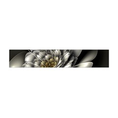 Fractal Silver Flower Bloom Floral Flano Scarf (mini) by Pakrebo