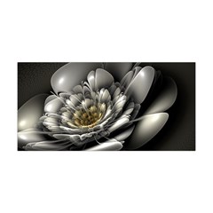 Fractal Silver Flower Bloom Floral Yoga Headband by Pakrebo