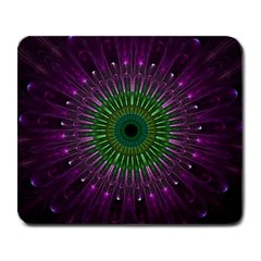 Purple Mandala Fractal Glass Large Mousepads by Pakrebo