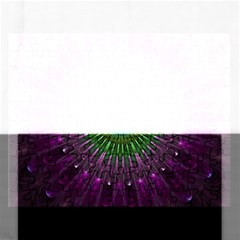 Purple Mandala Fractal Glass Rectangular Jigsaw Puzzl by Pakrebo