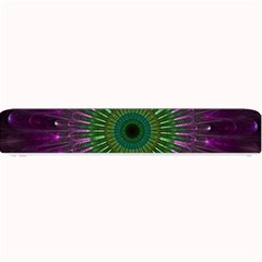 Purple Mandala Fractal Glass Small Bar Mats by Pakrebo