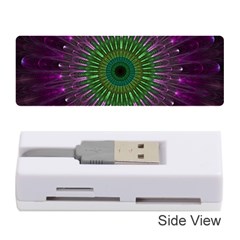 Purple Mandala Fractal Glass Memory Card Reader (stick) by Pakrebo