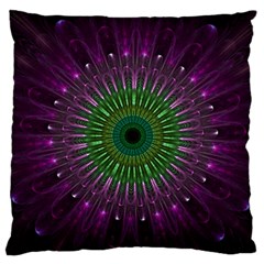 Purple Mandala Fractal Glass Standard Flano Cushion Case (one Side) by Pakrebo