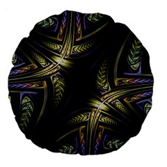 Fractal Braids Texture Pattern Large 18  Premium Flano Round Cushions