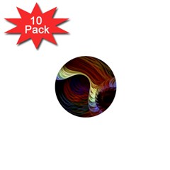 Fractal Colorful Rainbow Flowing 1  Mini Buttons (10 Pack)  by Pakrebo